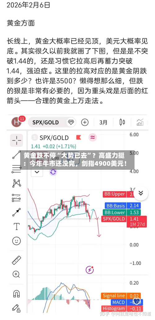 黄金跌不停“大势已去	”？高盛力挺：今年牛市还没完，剑指4900美元！-第3张图片