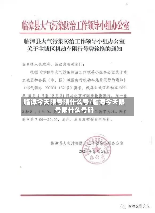 临漳今天限号限什么号/临漳今天限号限什么号码-第2张图片