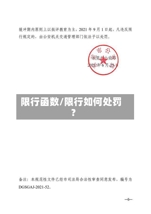 限行函数/限行如何处罚?-第3张图片