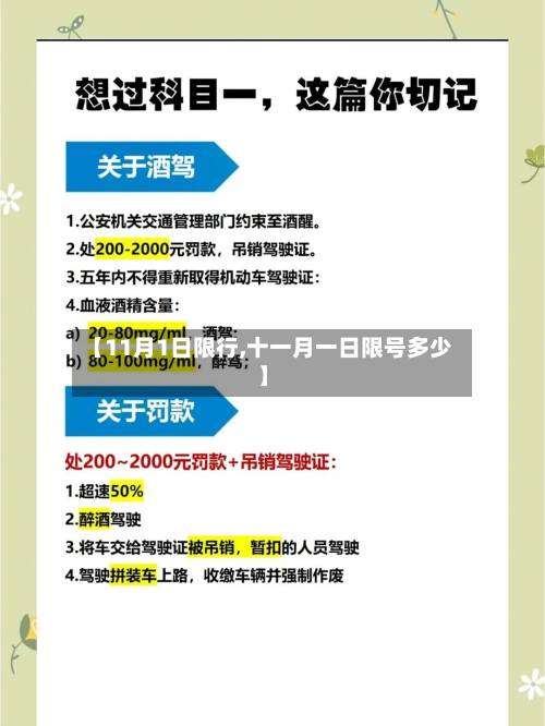 【11月1日限行,十一月一日限号多少】