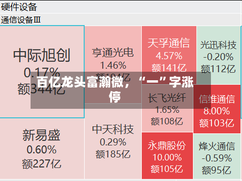 百亿龙头富瀚微，“一”字涨停