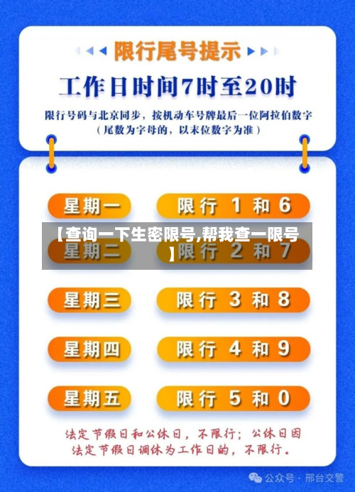 【查询一下生密限号,帮我查一限号】-第2张图片