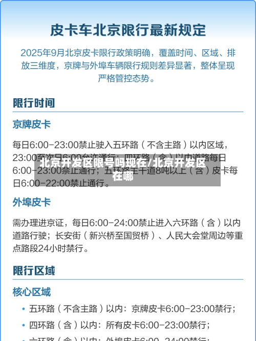 北京开发区限号吗现在/北京开发区在哪-第3张图片