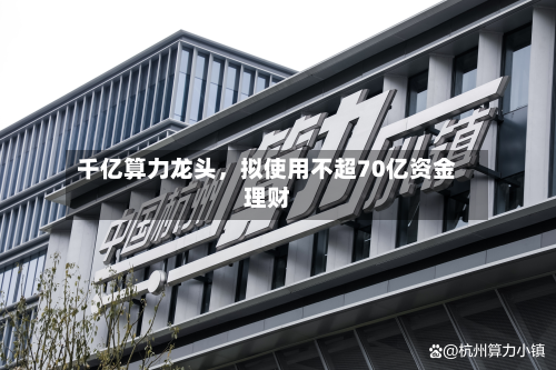 千亿算力龙头，拟使用不超70亿资金理财