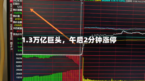 1.3万亿巨头，午后2分钟涨停-第1张图片
