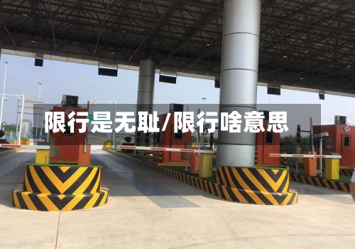 限行是无耻/限行啥意思-第2张图片