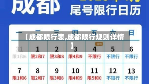 【成都限行表,成都限行规则详情】-第2张图片