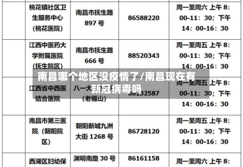 南昌哪个地区没疫情了/南昌现在有新冠病毒吗-第3张图片