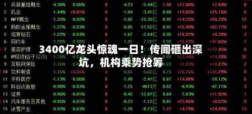 3400亿龙头惊魂一日！传闻砸出深坑，机构乘势抢筹-第3张图片
