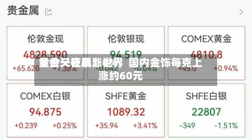 黄金又狂飙！世界金价一夜暴涨4%	，国内金饰每克上涨约60元-第2张图片