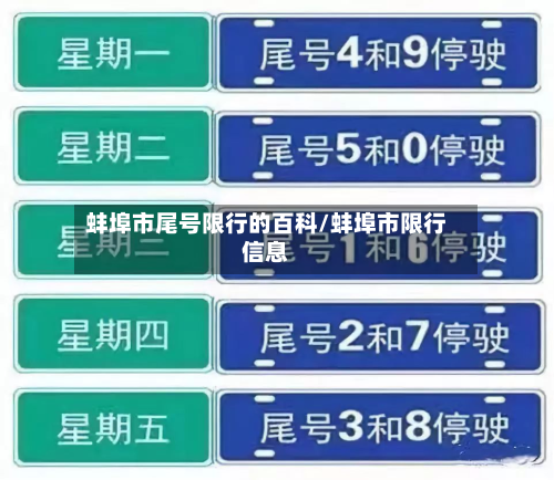 蚌埠市尾号限行的百科/蚌埠市限行信息