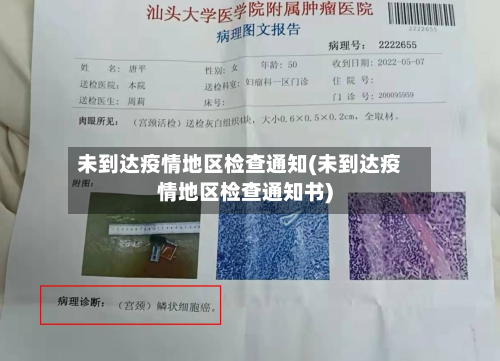 未到达疫情地区检查通知(未到达疫情地区检查通知书)