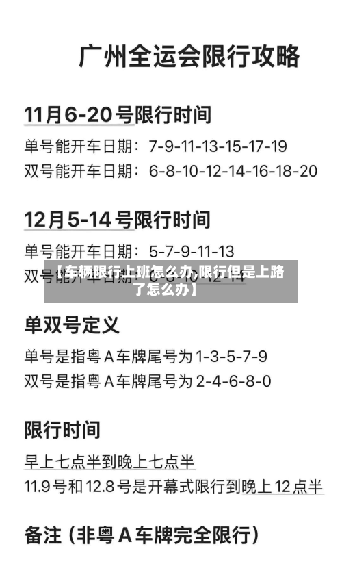 【车辆限行上班怎么办,限行但是上路了怎么办】