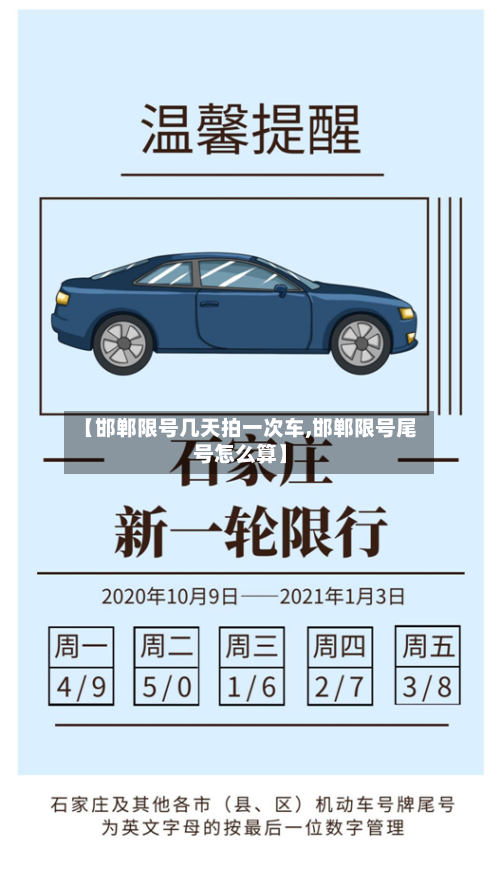 【邯郸限号几天拍一次车,邯郸限号尾号怎么算】