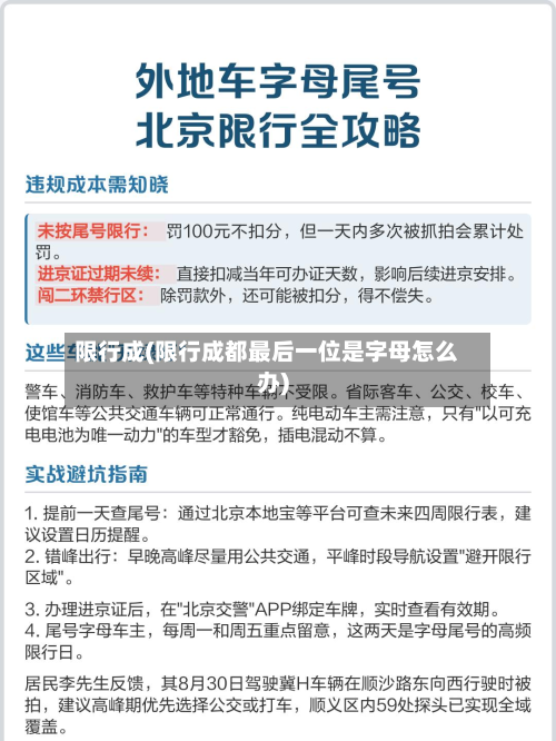 限行成(限行成都最后一位是字母怎么办)