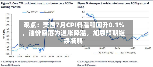 观点：美国7月CPI料温和回升0.1%	，油价回落为通胀降温，加息预期继续减弱-第2张图片
