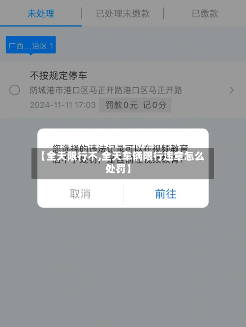 【全天限行不,全天车辆限行违章怎么处罚】