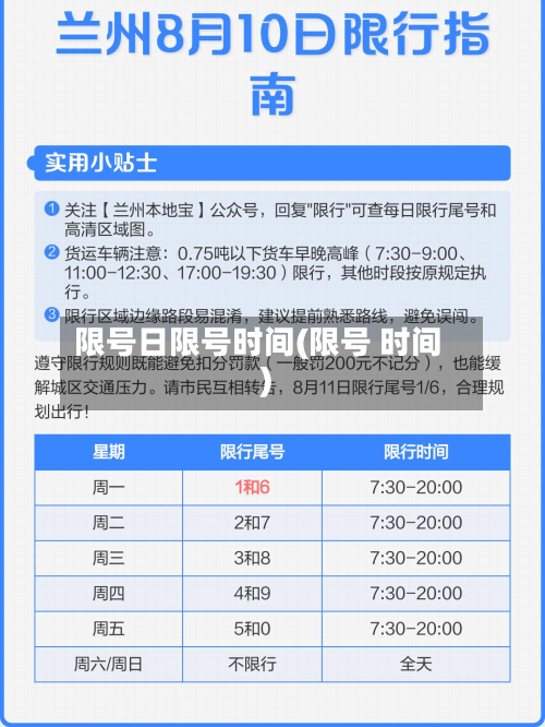 限号日限号时间(限号 时间)