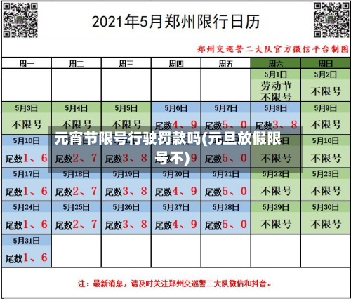 元宵节限号行驶罚款吗(元旦放假限号不)