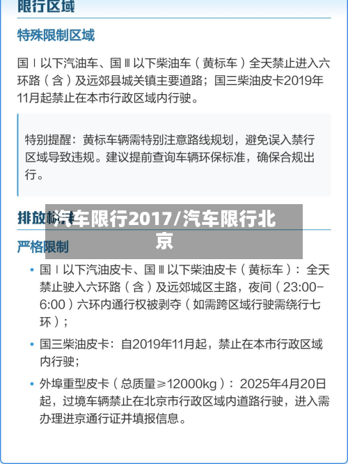 汽车限行2017/汽车限行北京-第2张图片