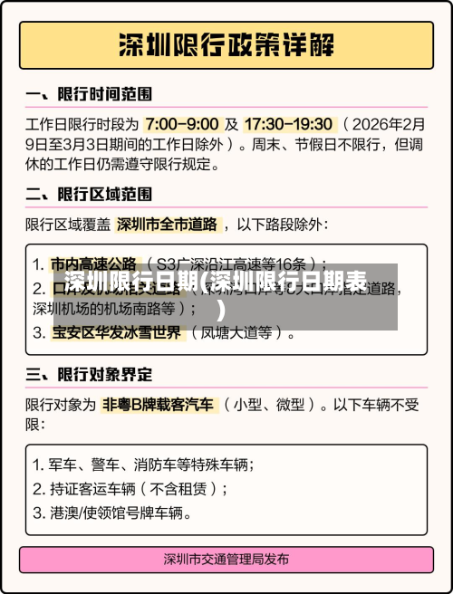 深圳限行日期(深圳限行日期表)-第3张图片