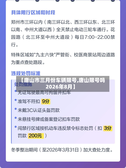 【唐山市三月份车辆限号,唐山限号吗2026年8月】