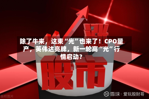 除了牛来，这束“光”也来了！CPO量产	，英伟达亮牌，新一轮高“光	”行情启动？-第2张图片