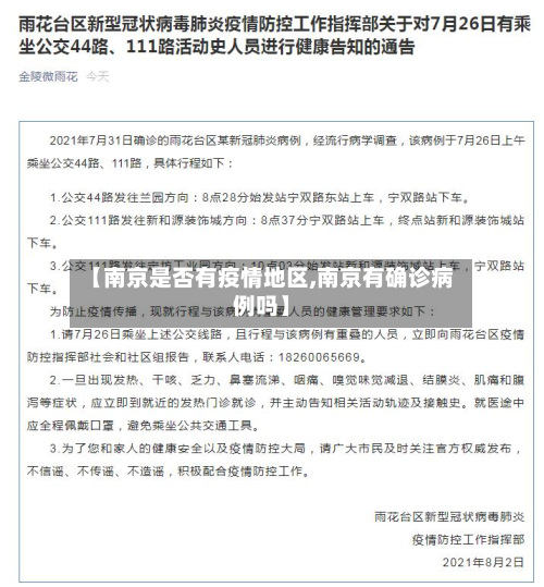 【南京是否有疫情地区,南京有确诊病例吗】-第3张图片