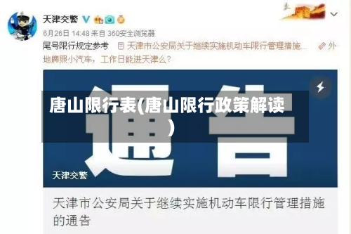 唐山限行表(唐山限行政策解读)-第2张图片
